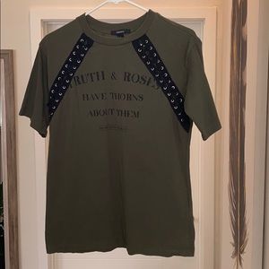 Fun graphic tee “Truth and Roses”